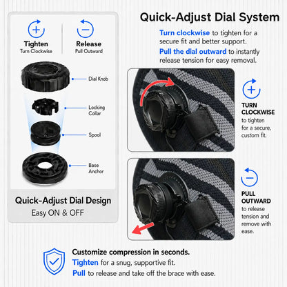 Professional Adjustable Knee Brace with Patella Gel Pad and Dual Side Stabilizers for Enhanced Support during Sports and Workouts - Ideal for Father's Day Gift