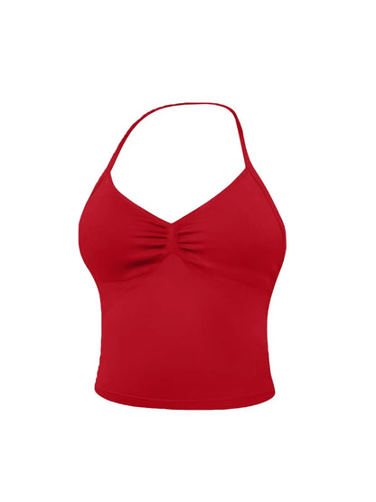 Women'S Sleeveless Sports Bra Set, Detachable Pads, High-Waisted Tight Pants, Sporty Style, Ideal for Yoga, Fitness, Daily Wear, Fitness Suit