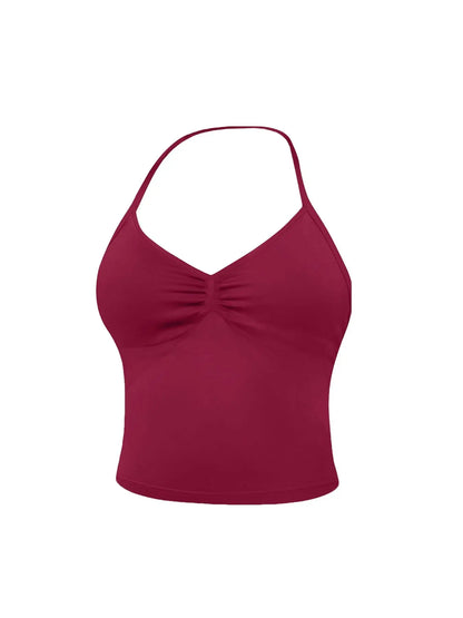 Women'S Sleeveless Sports Bra Set, Detachable Pads, High-Waisted Tight Pants, Sporty Style, Ideal for Yoga, Fitness, Daily Wear, Fitness Suit
