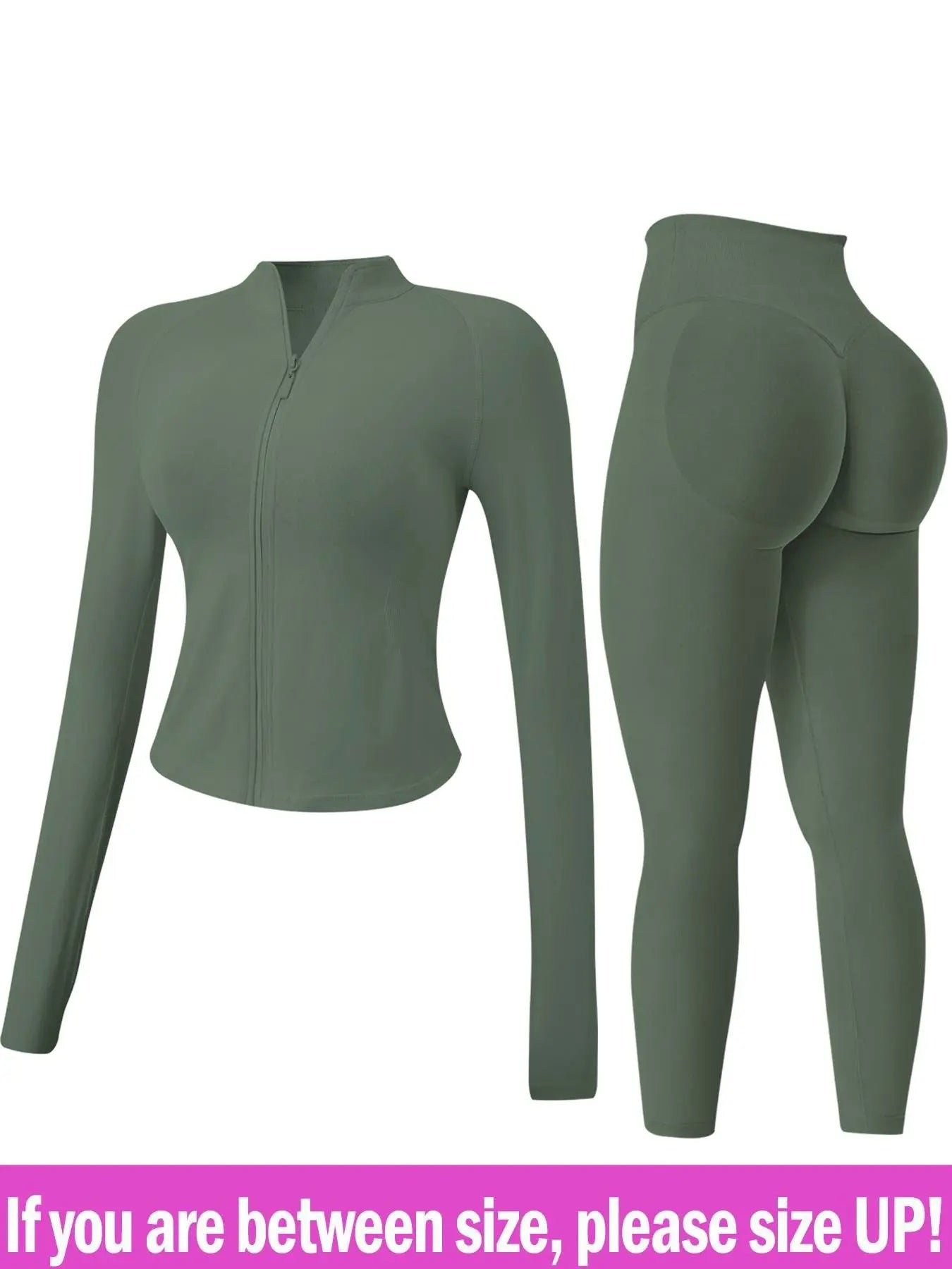 Women'S 2-Piece Tracksuit Set, Seamless Stand-Collar Zipper Windproof Slim Warm Long Sleeve Top & Tight Hip Lifting Pants, Quick Dry Stretchy Breathable with Thumb Holes, Sweatsuit Set, Sweatsuit Outfits, Athletic Activewear Tracksuits, Workout Sets Women