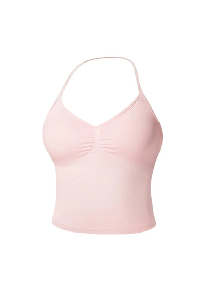 Women'S Sleeveless Sports Bra Set, Detachable Pads, High-Waisted Tight Pants, Sporty Style, Ideal for Yoga, Fitness, Daily Wear, Fitness Suit