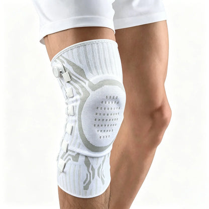 Professional Adjustable Knee Brace with Patella Gel Pad and Dual Side Stabilizers for Enhanced Support during Sports and Workouts - Ideal for Father's Day Gift