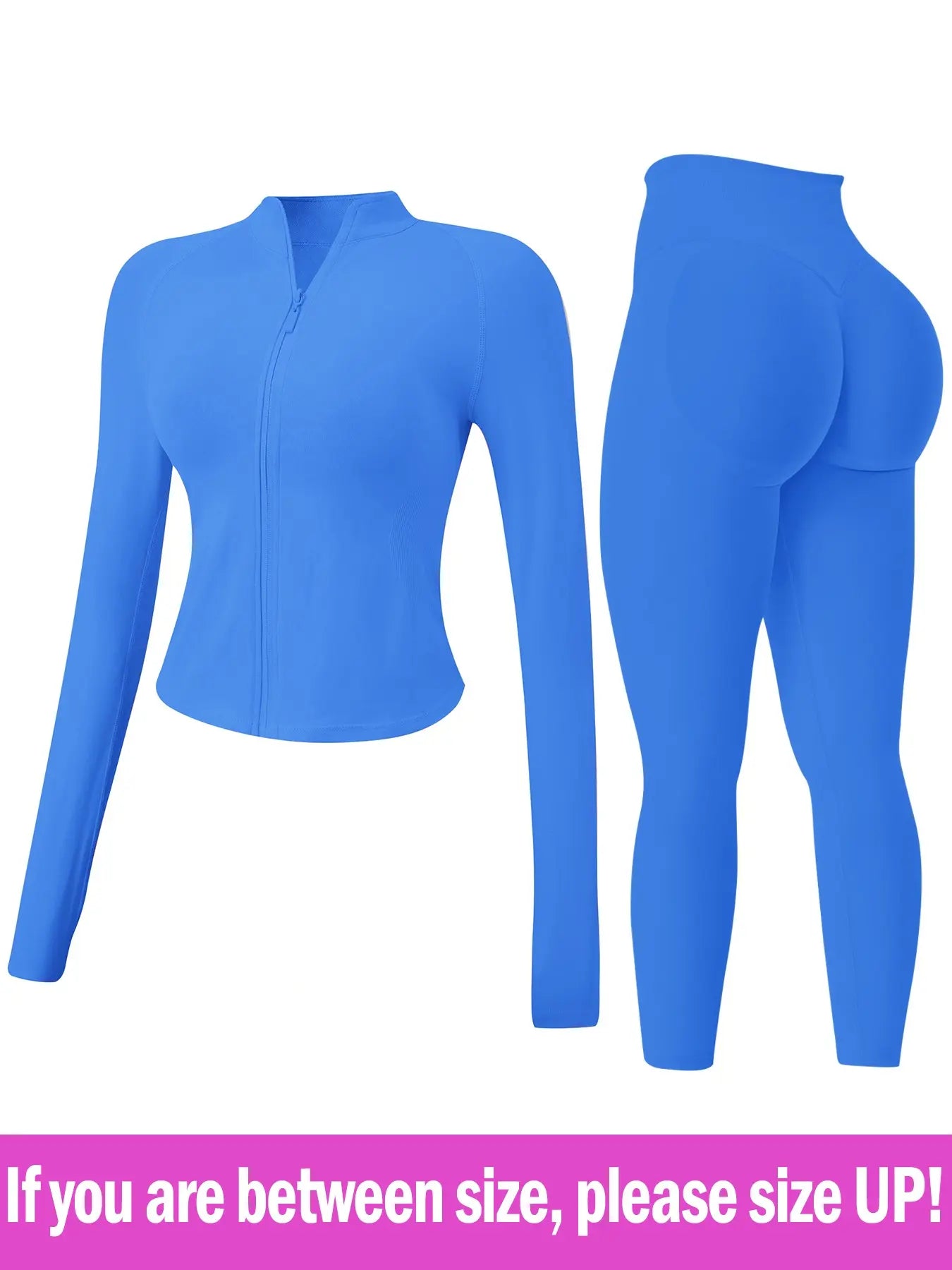 Women'S 2-Piece Tracksuit Set, Seamless Stand-Collar Zipper Windproof Slim Warm Long Sleeve Top & Tight Hip Lifting Pants, Quick Dry Stretchy Breathable with Thumb Holes, Sweatsuit Set, Sweatsuit Outfits, Athletic Activewear Tracksuits, Workout Sets Women