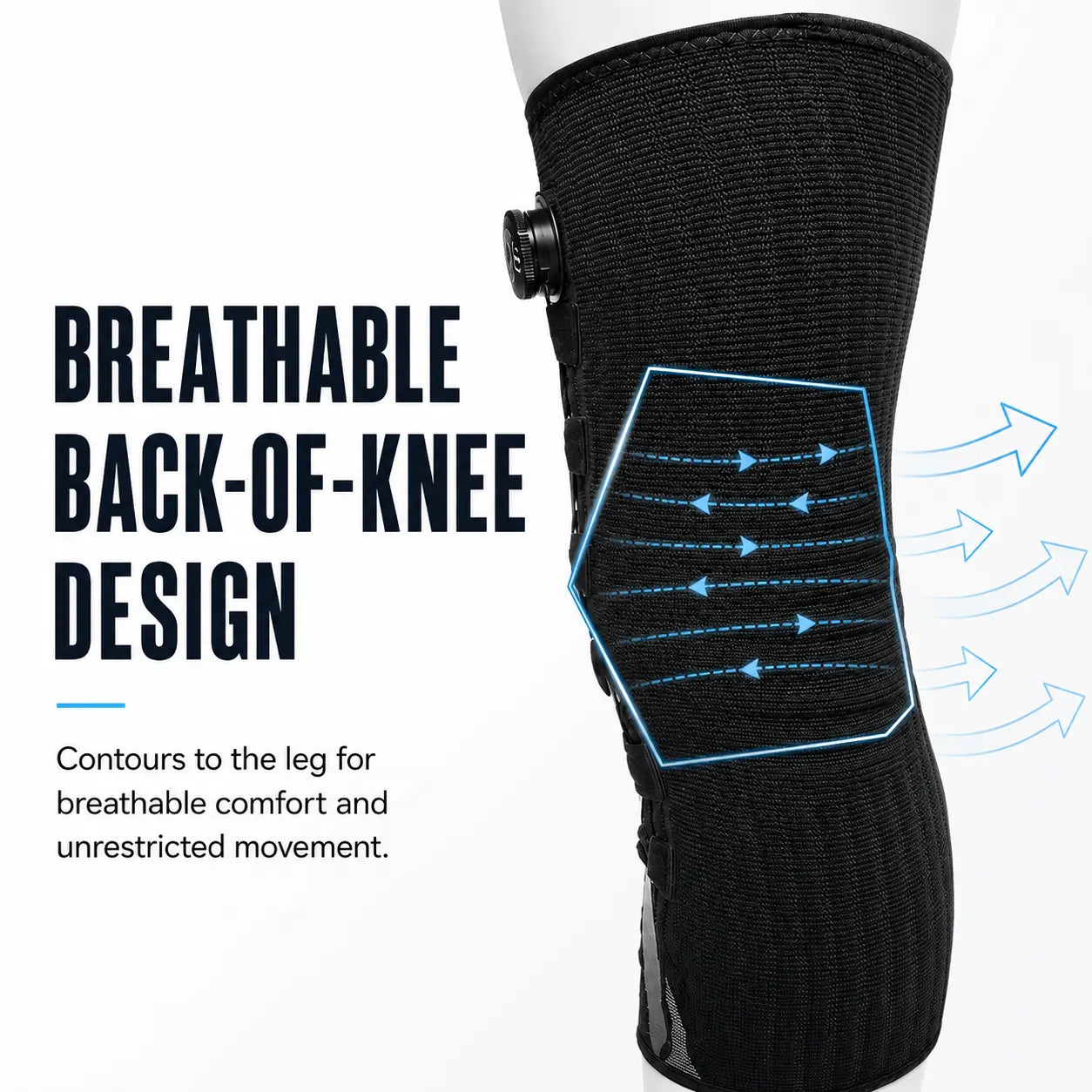 Professional Adjustable Knee Brace with Patella Gel Pad and Dual Side Stabilizers for Enhanced Support during Sports and Workouts - Ideal for Father's Day Gift