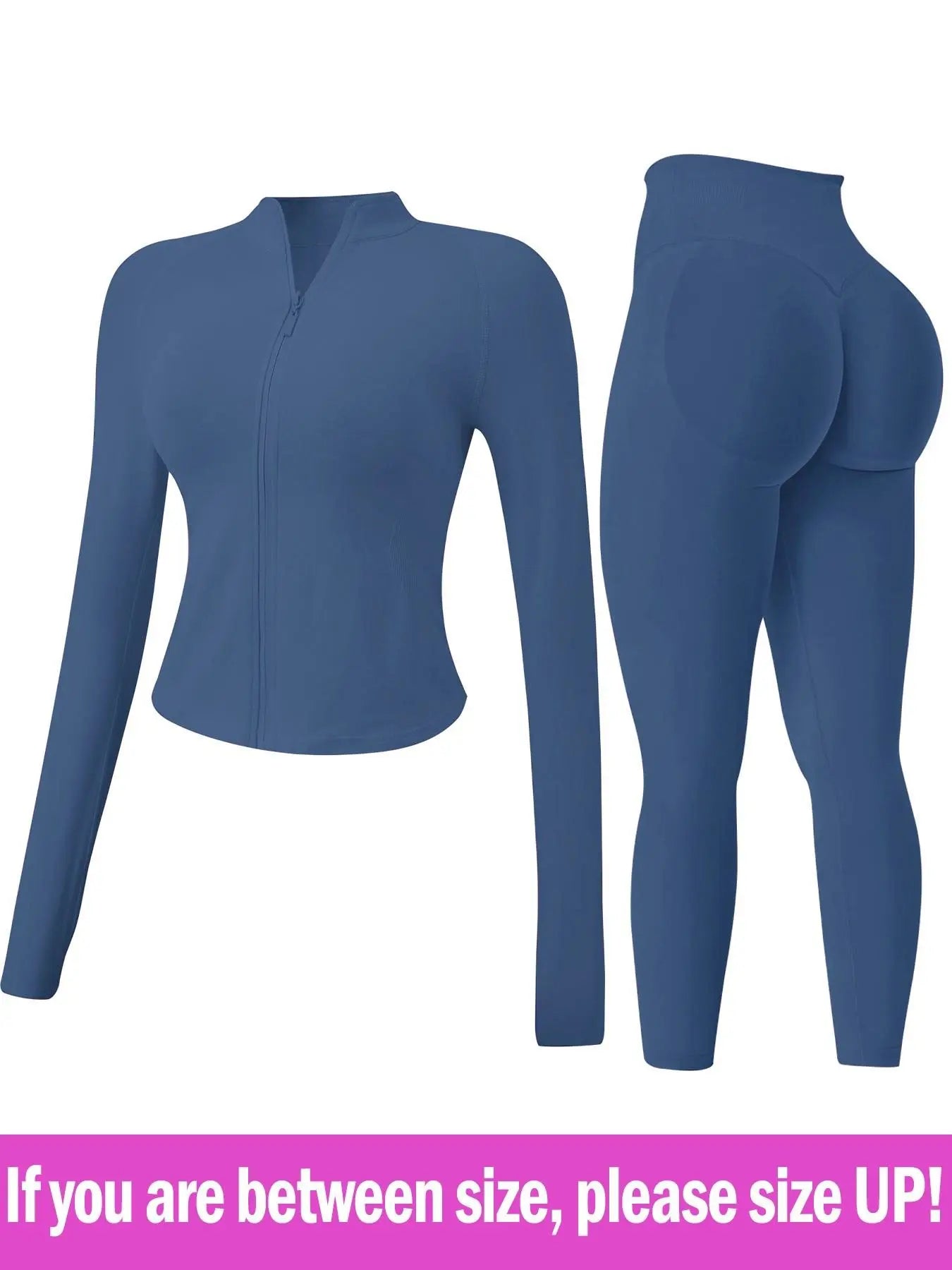 Women'S 2-Piece Tracksuit Set, Seamless Stand-Collar Zipper Windproof Slim Warm Long Sleeve Top & Tight Hip Lifting Pants, Quick Dry Stretchy Breathable with Thumb Holes, Sweatsuit Set, Sweatsuit Outfits, Athletic Activewear Tracksuits, Workout Sets Women